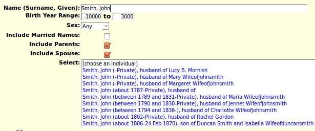 list of names starting with John Smith