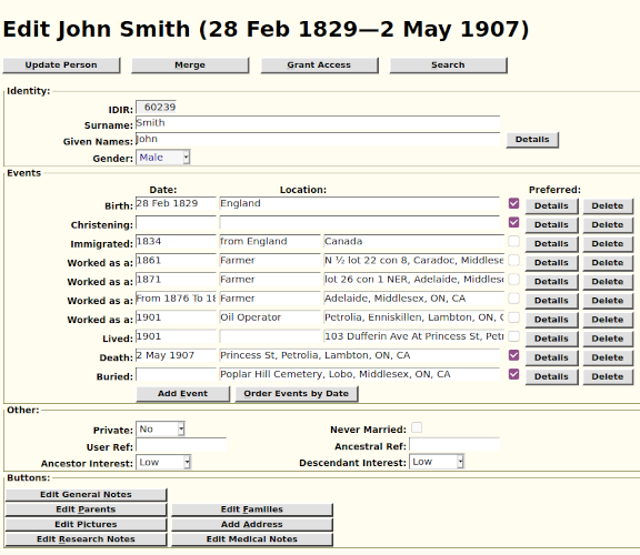 Edit Individual Form