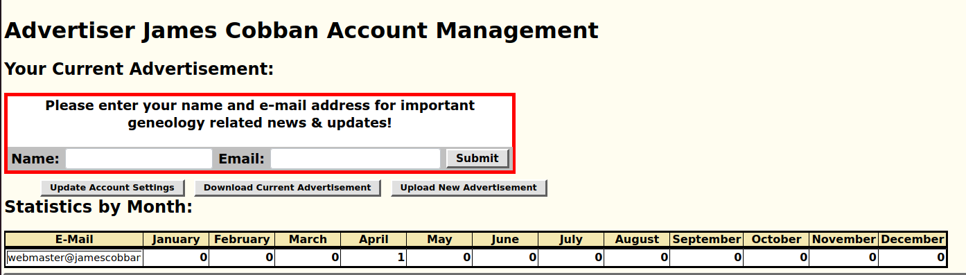 Advertiser Account Administration