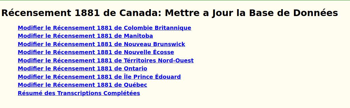 1851 Census of Canada Request Update